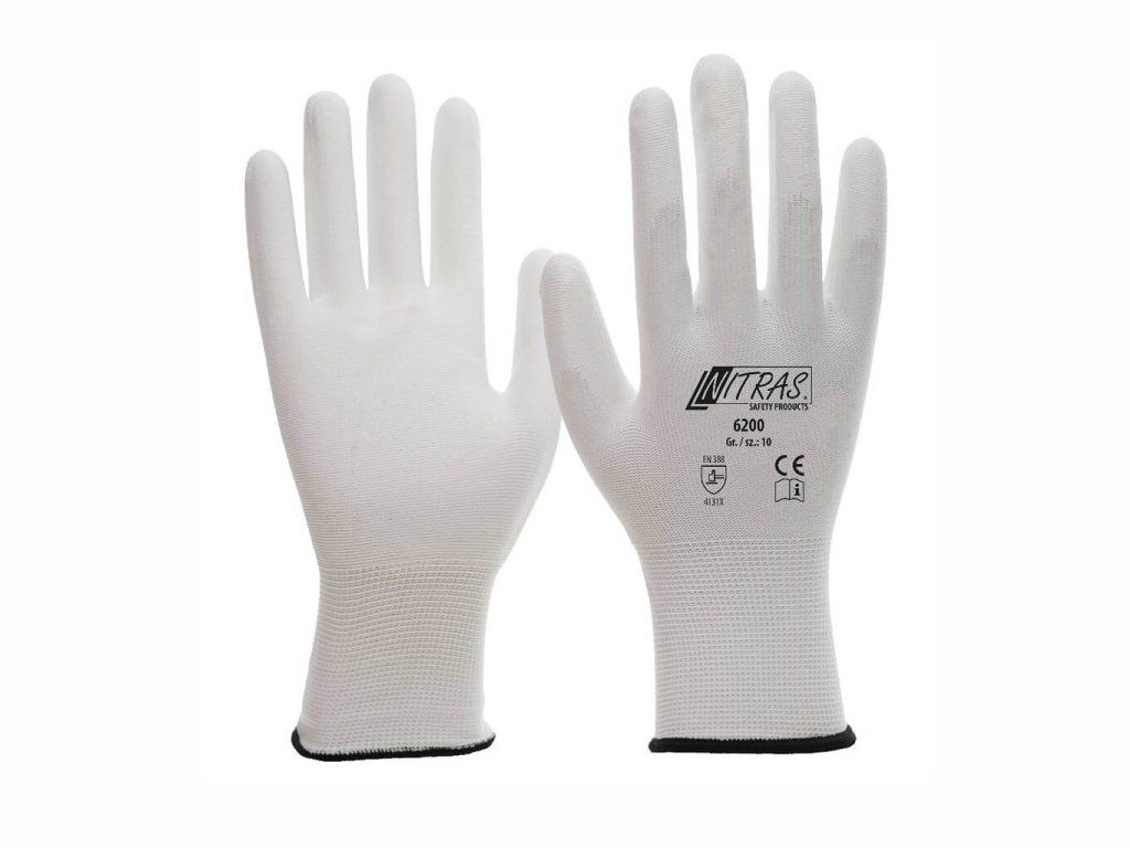 Nylon-Handschuhe weiß