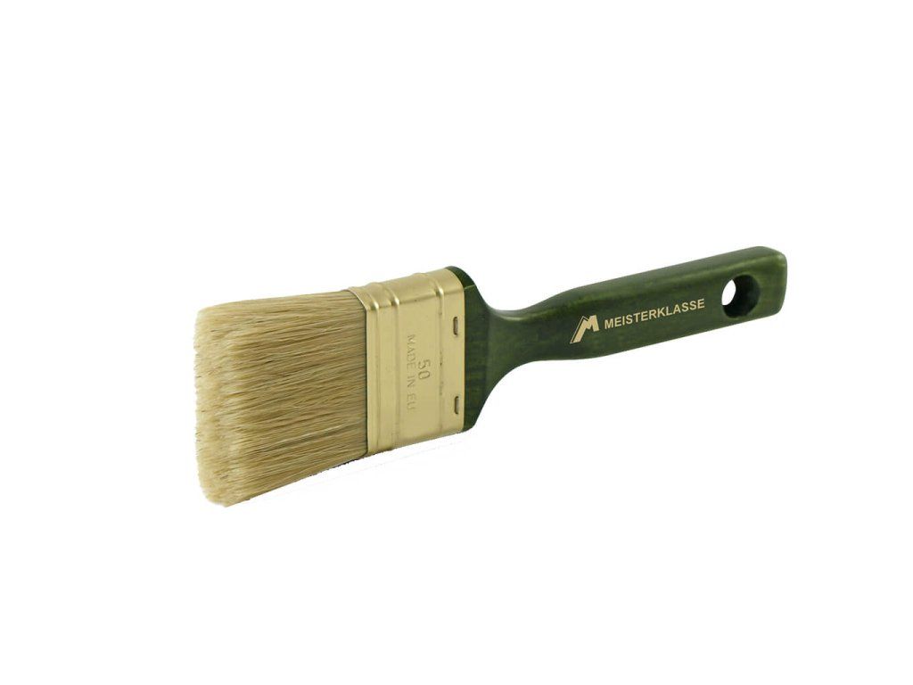 Flachpinsel grüner Stiel